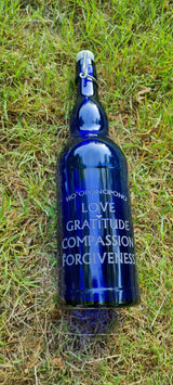 OUTLET - Blue Bottles with "Birthmarks"