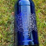 OUTLET - Blue Bottles with "Birthmarks"