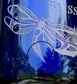 OUTLET - Blue Bottles with "Birthmarks"