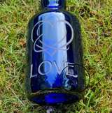 OUTLET - Blue Bottles with "Birthmarks"