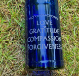 OUTLET - Blue Bottles with "Birthmarks"