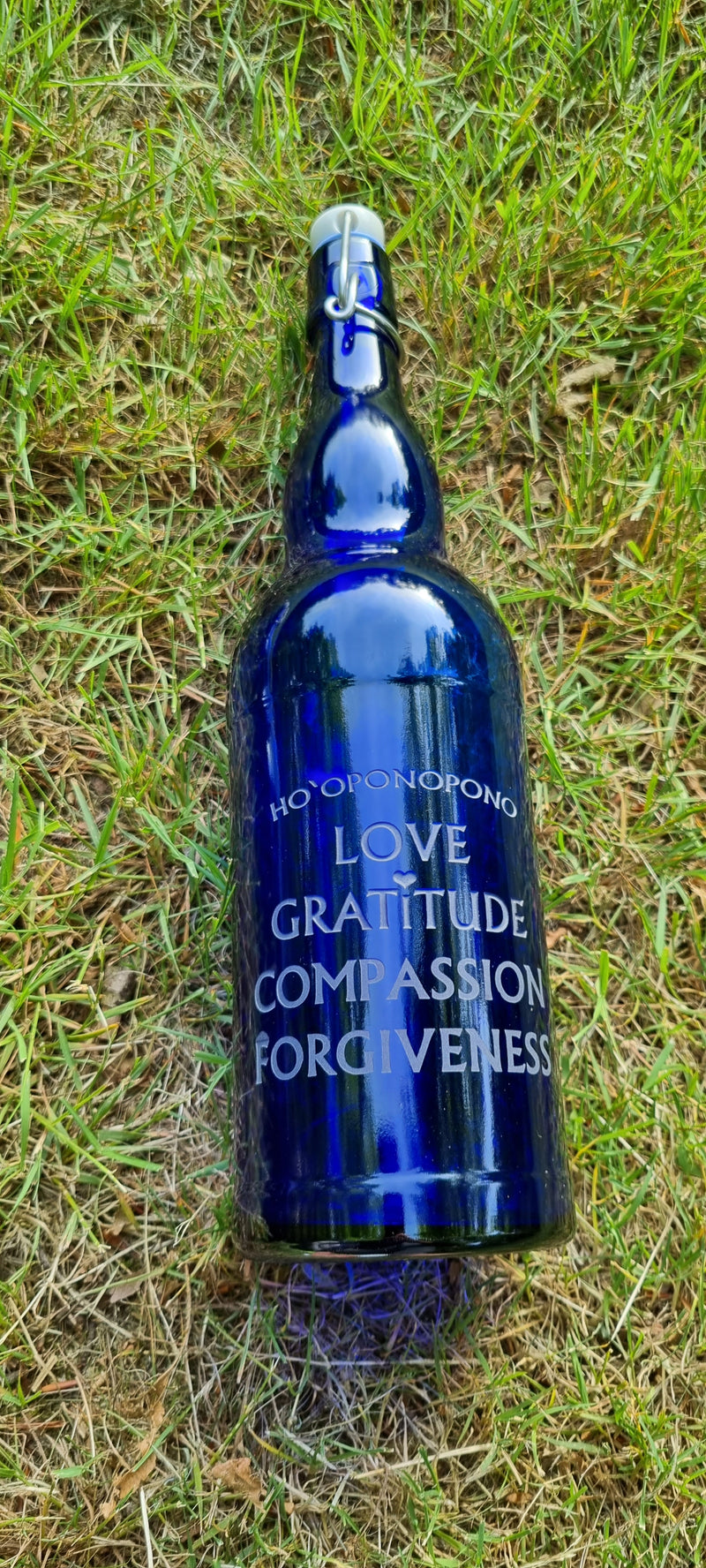 OUTLET - Blue Bottles with "Birthmarks"
