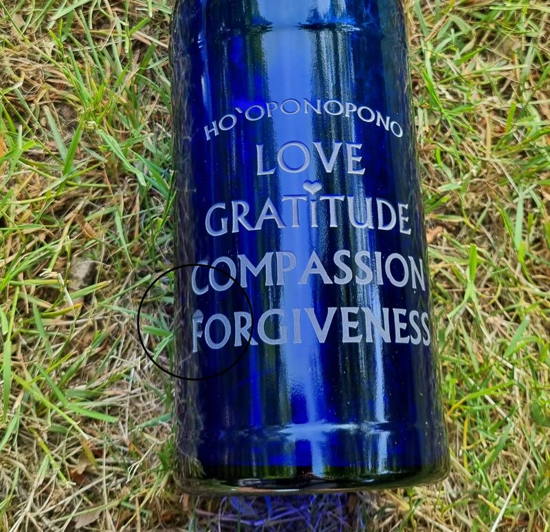 OUTLET - Blue Bottles with "Birthmarks"